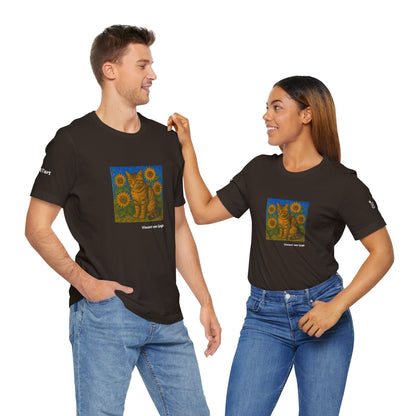 T-shirt unisex CATART - Vincent van Gogh - Un dipinto iconico rivisitato con i gatti