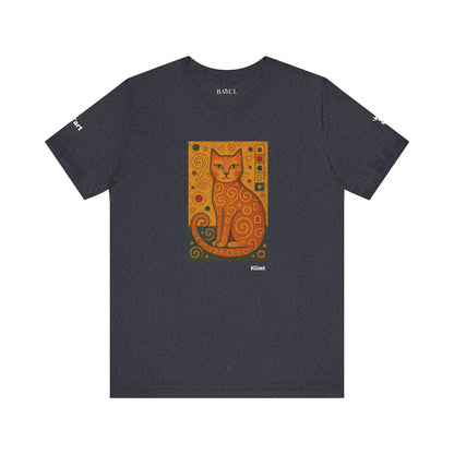 T-shirt unisex CATART - KLIMT - Dipinto iconico rivisitato con i gatti