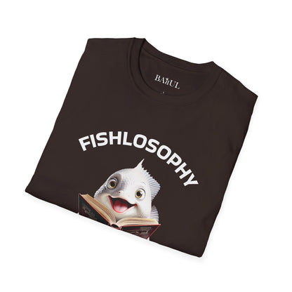 Maglietta unisex Fishlosophy - Design con vibrazioni oceaniche e domande sulla vita - PERLE DI SAGGEZZA DAL MONDO DEI PESCI