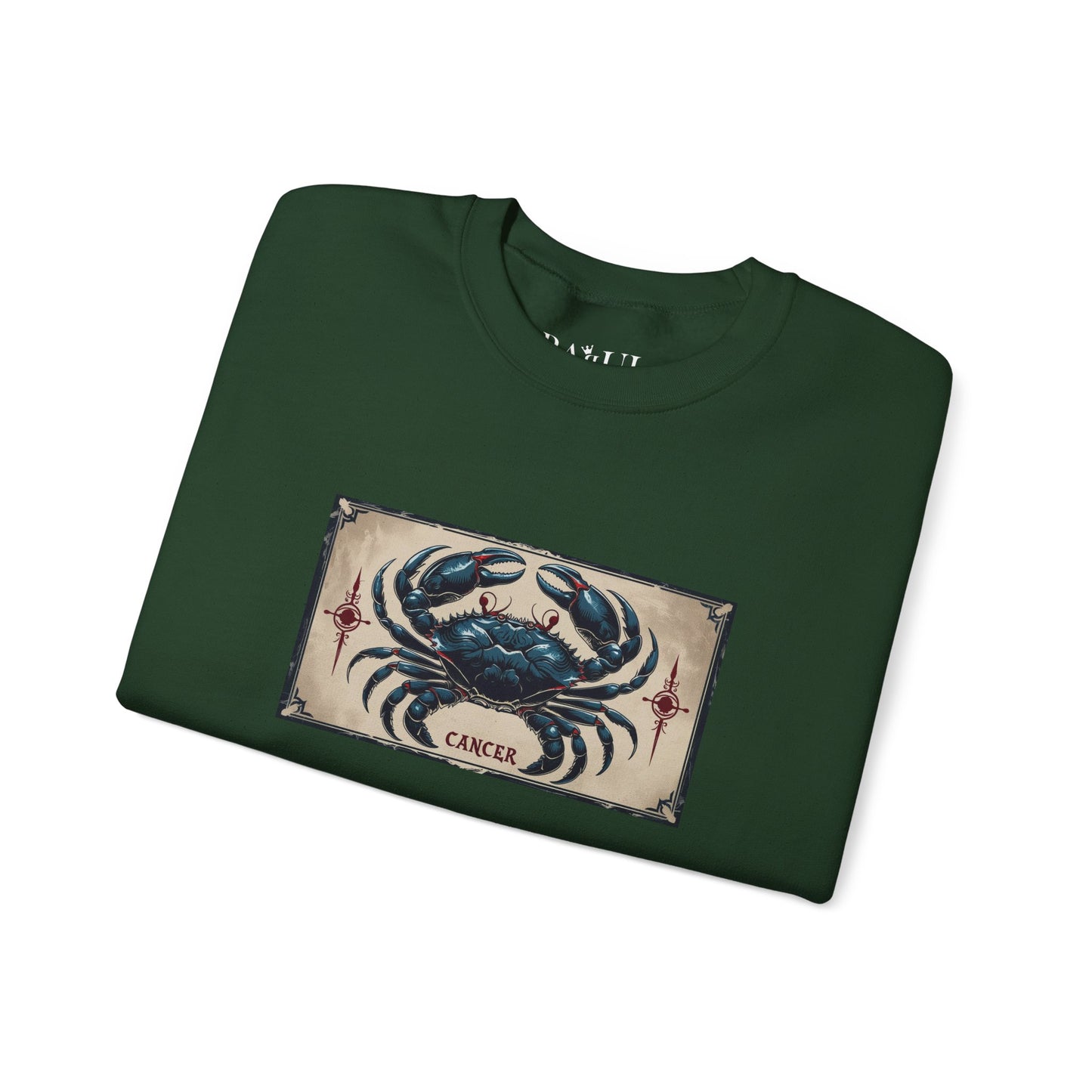 Cancro - Felpa Zodiaco Gotico, grafica in Blu