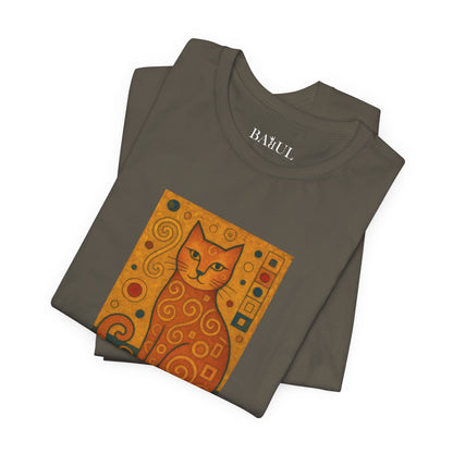 T-shirt unisex CATART - KLIMT - Dipinto iconico rivisitato con i gatti