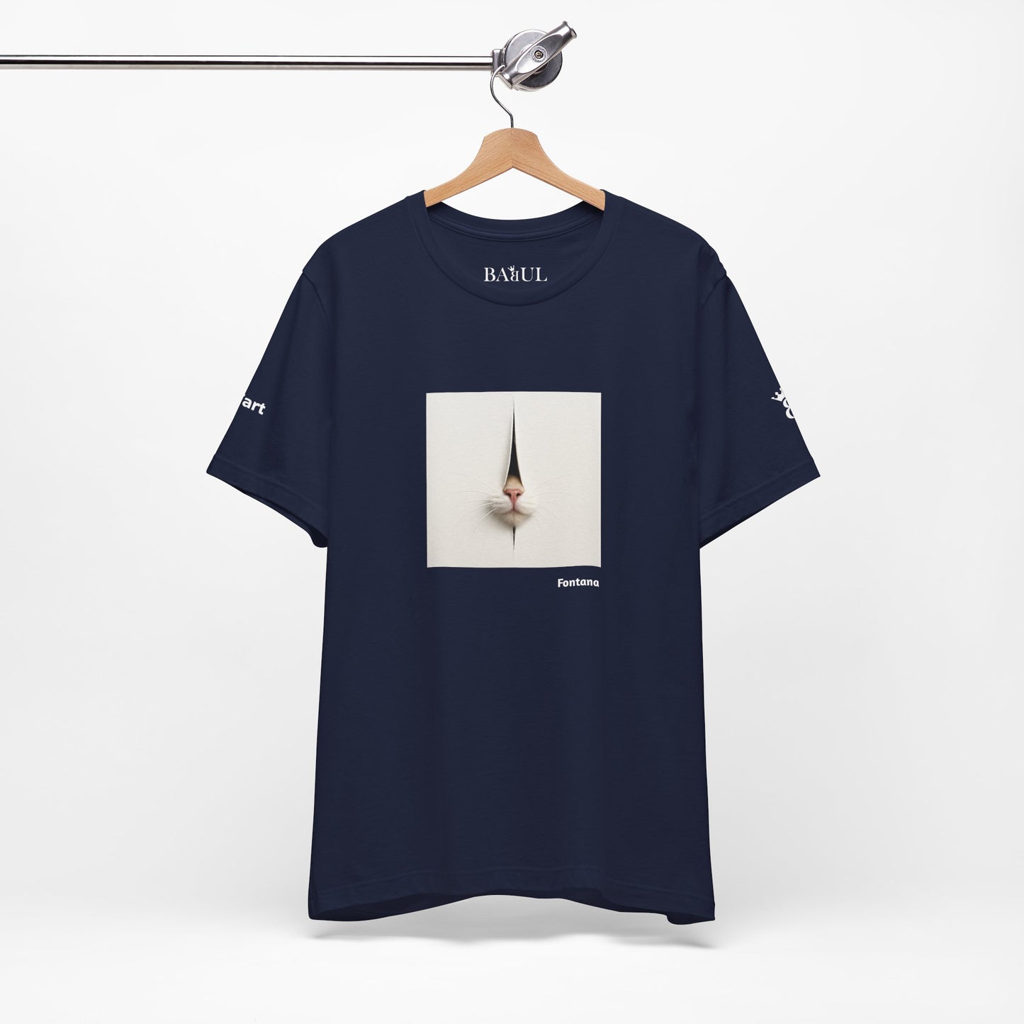T-shirt unisex CATART - FONTANA - Un dipinto iconico rivisitato con i gatti