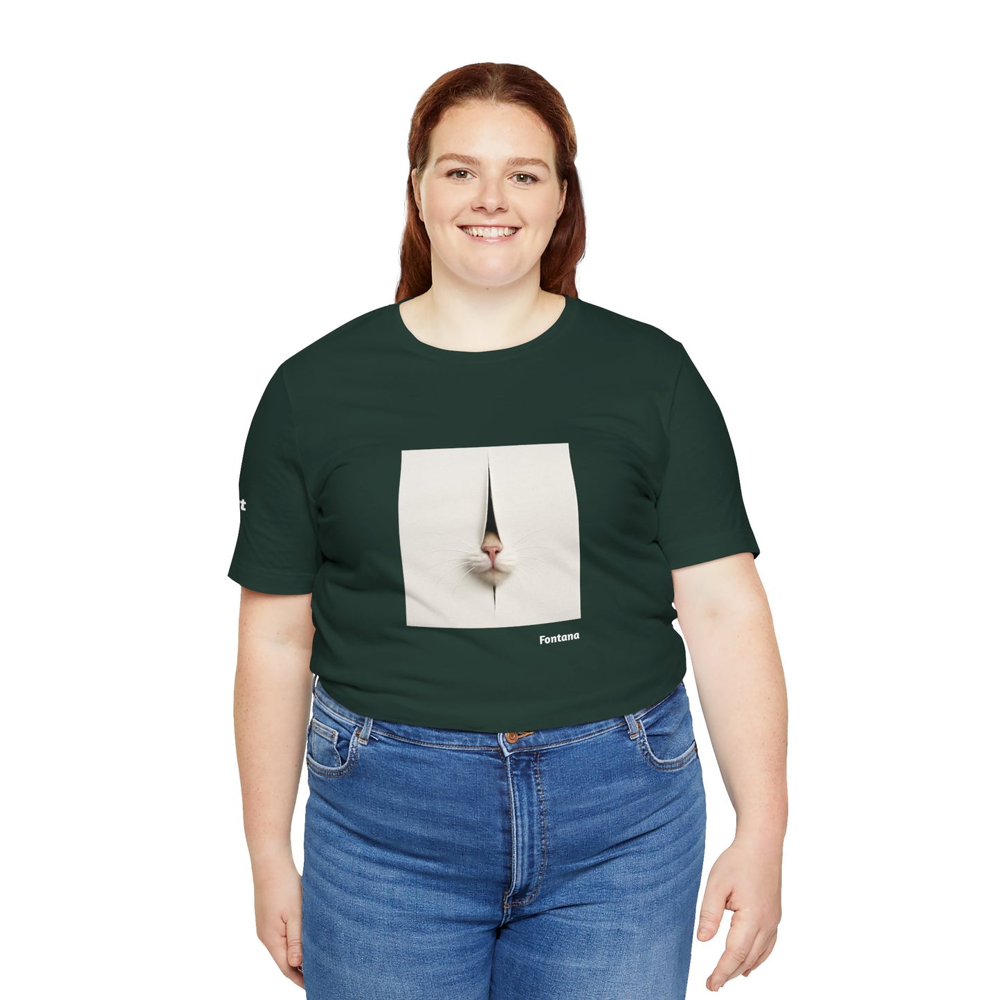 T-shirt unisex CATART - FONTANA - Un dipinto iconico rivisitato con i gatti