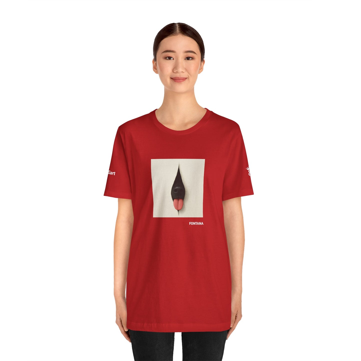 T-Shirt unisex  DOGART - FONTANA - Un dipinto iconico rivisitato con i cani
