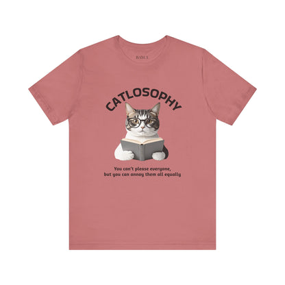 Catlosophy Unisex Jersey Maglietta a maniche corte – Design "Non puoi accontentare tutti"