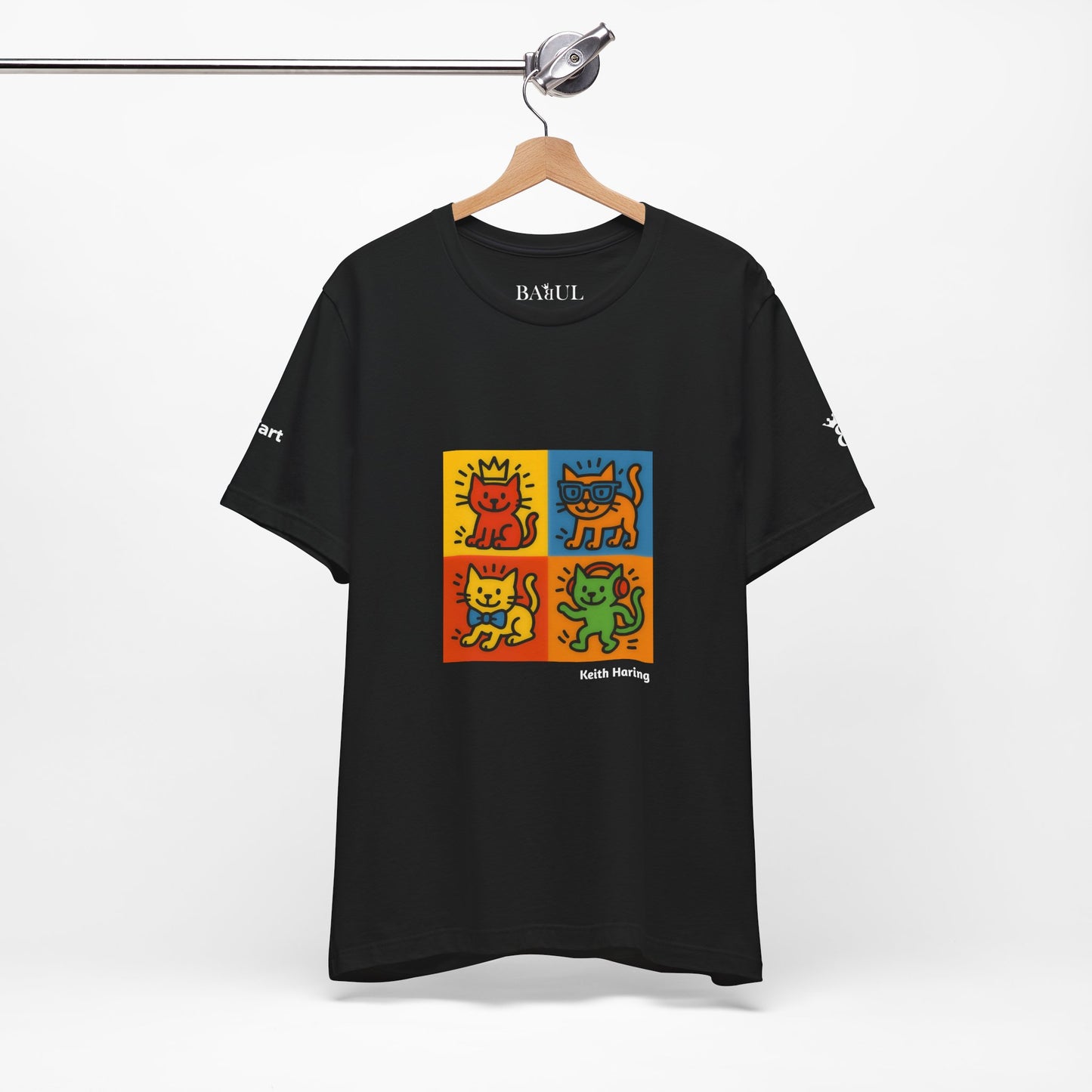 T-shirt unisex CATART - KEITH HARING - Un dipinto iconico rivisitato con i gatti