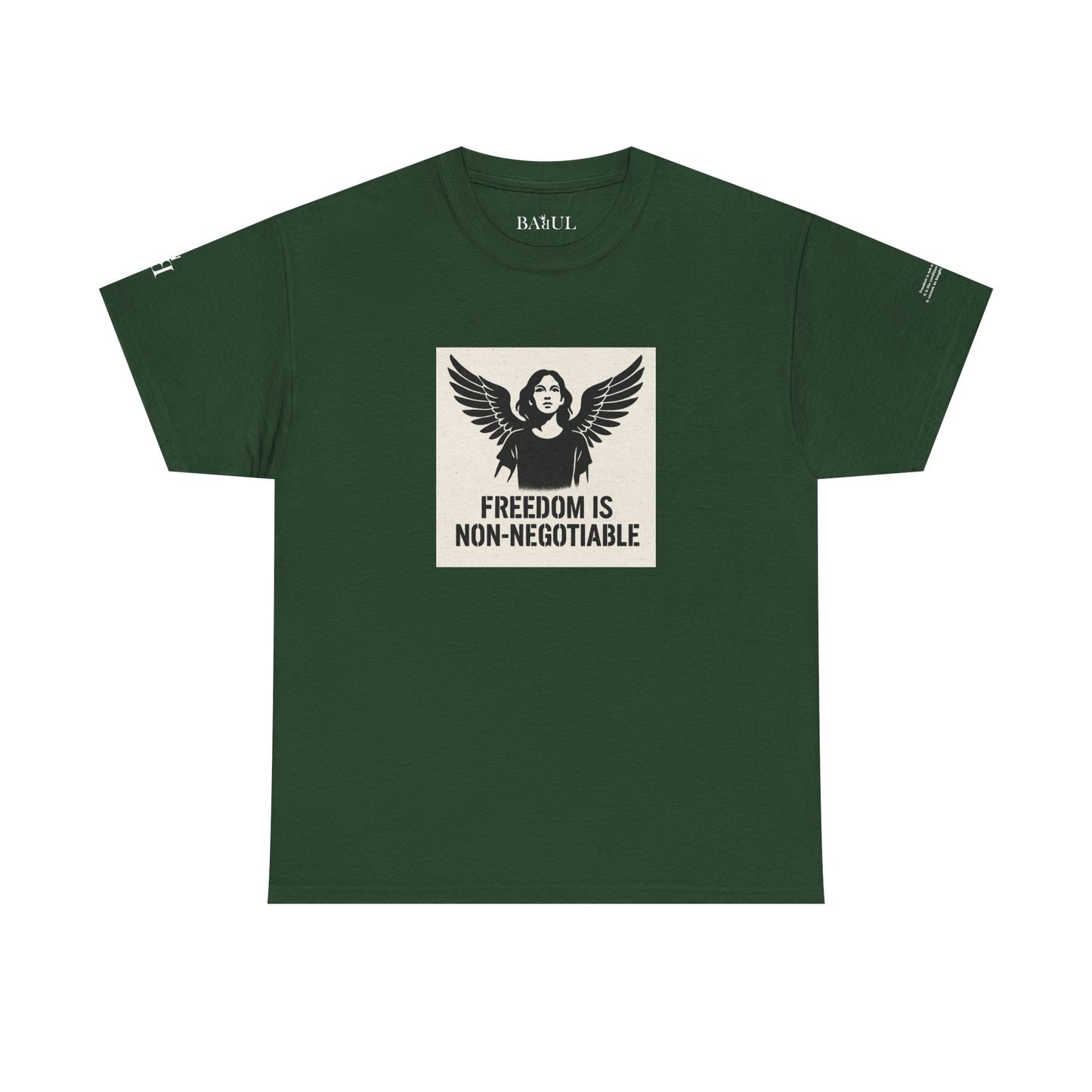 Rebel Graphic Tee - Unisex Heavy Cotton T-Shirt for the Wild at Heart. Rebel Tees, Born to Be Worn - FREEDOM IS NON-NEGOTIABLE