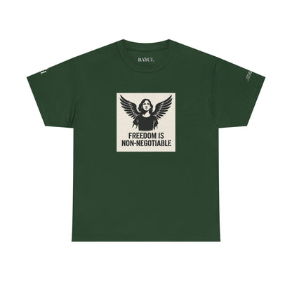 Rebel Graphic Tee - Unisex Heavy Cotton T-Shirt for the Wild at Heart. Rebel Tees, Born to Be Worn - FREEDOM IS NON-NEGOTIABLE
