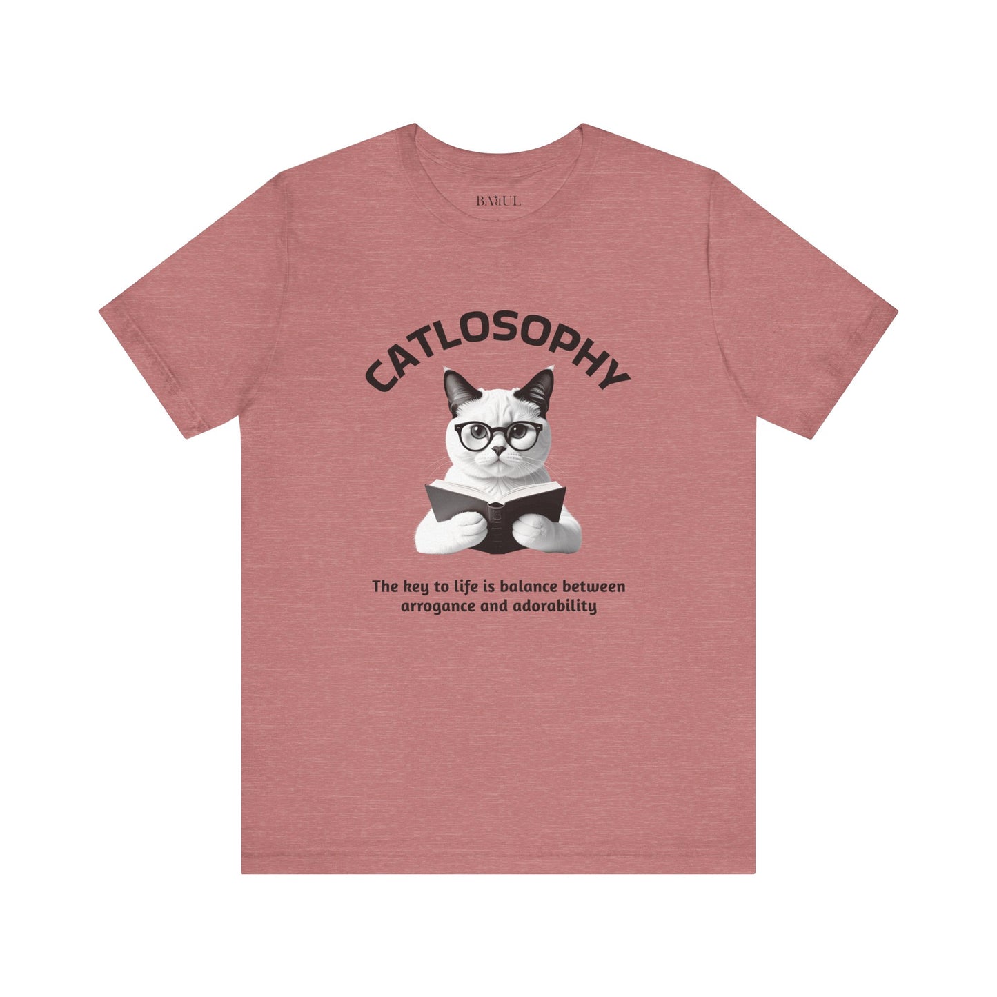 Catlosophy Maglietta unisex a maniche corte in jersey – Design "La chiave della vita"