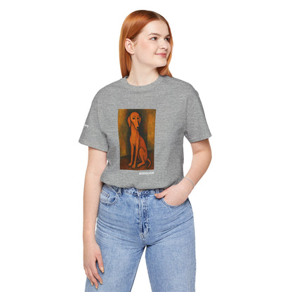 Unisex T-Shirt con cane DOGART  - MODIGLIANI - Un dipinto iconico rivisitato con i cani