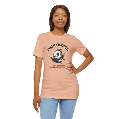 Fishlosophy Unisex Jersey Maglietta a maniche corte – Vedi la vastità anche in piccoli spazi.