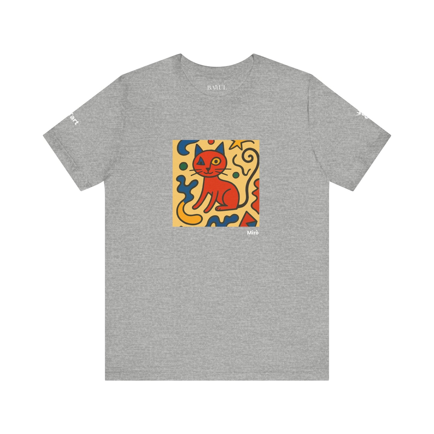 T-shirt unisex CATART - MIRO - Dipinto iconico rivisitato con i gatti
