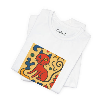 T-shirt unisex CATART - MIRO - Dipinto iconico rivisitato con i gatti