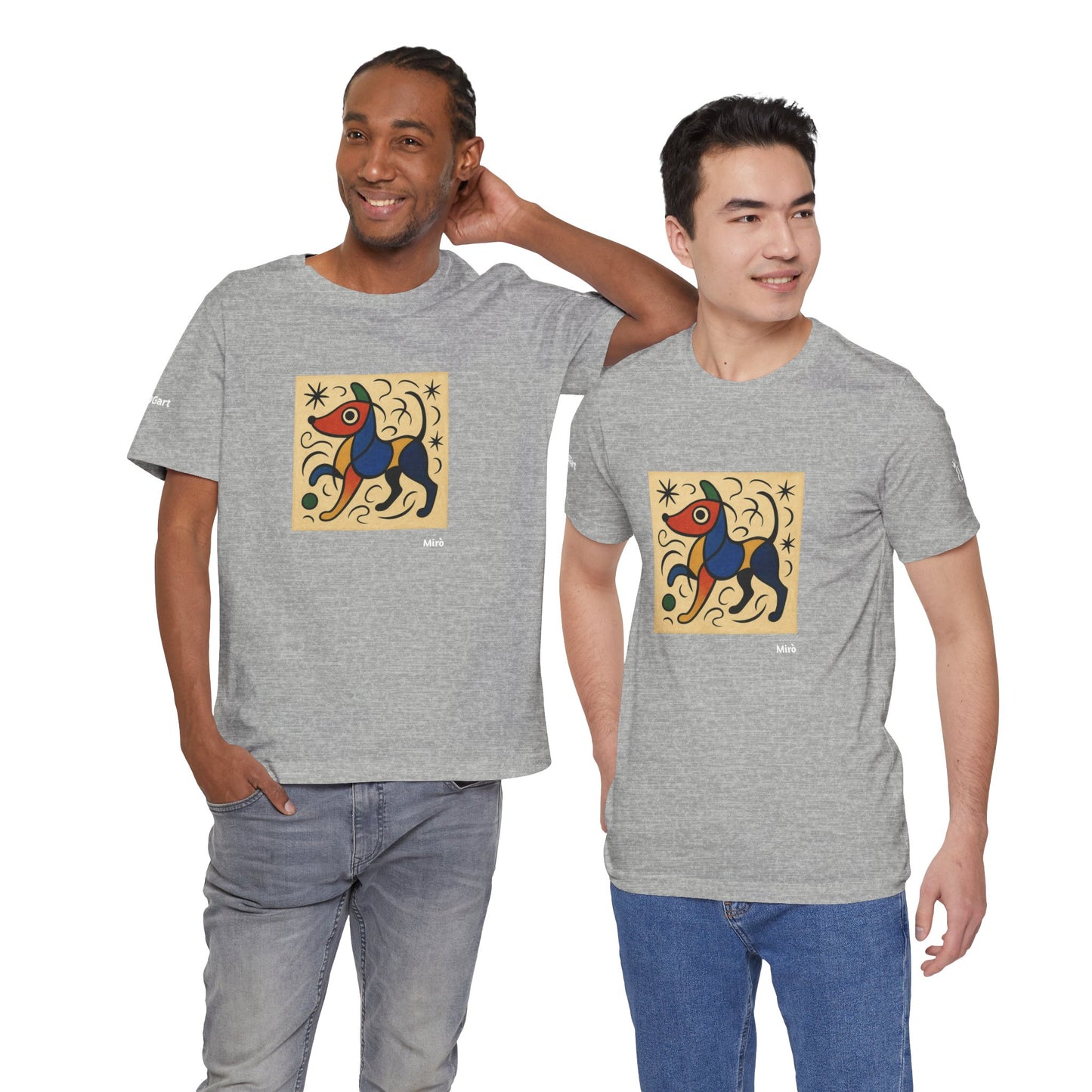 T-Shirt unisex  DOGART - MIRO - Dipinto iconico rivisitato con i cani