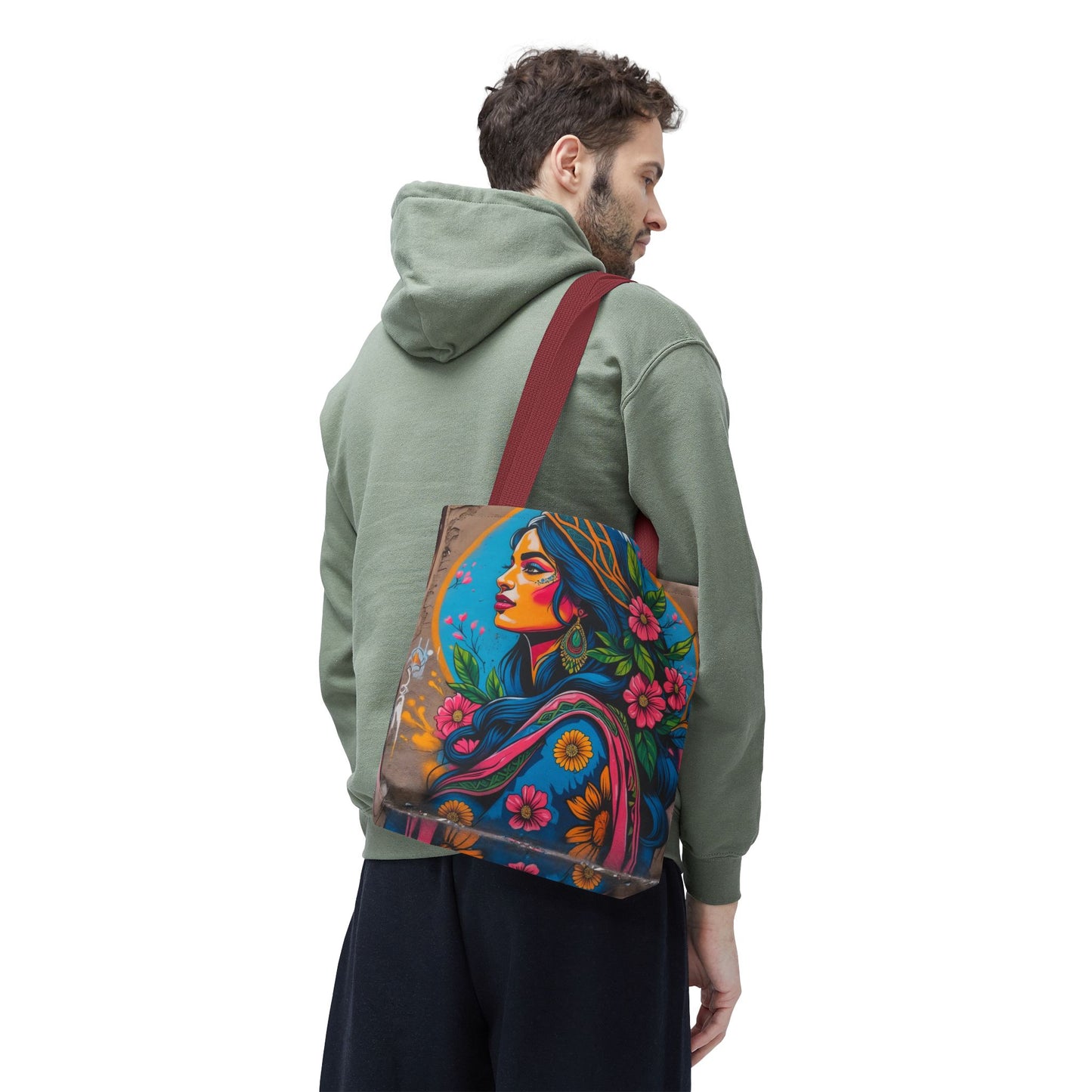 Artistic Surge - Eco-Friendly Canvas Tote Bag - FLOWERING WOMAN