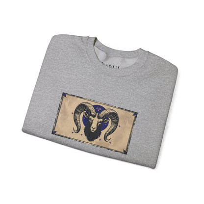 Ariete - Felpa Zodiaco Gotico, grafica in Blu