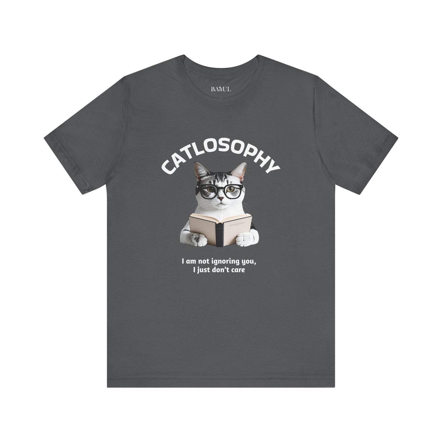 Catlosophy Unisex Jersey Maglietta a maniche corte – Design "Non ti sto ignorando, solo che non me ne frega niente"