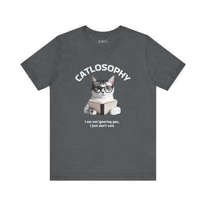 Catlosophy Unisex Jersey Maglietta a maniche corte – Design "Non ti sto ignorando, solo che non me ne frega niente"