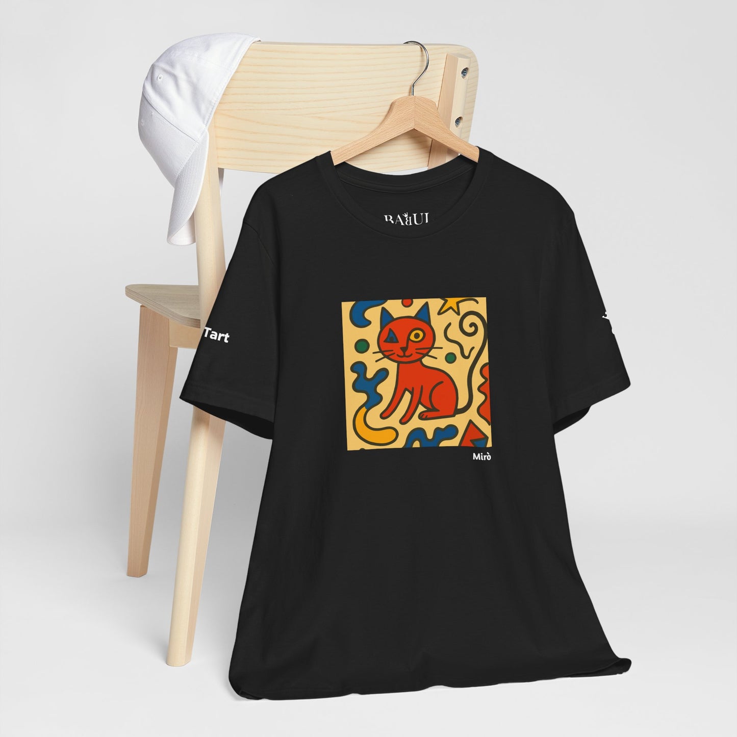 T-shirt unisex CATART - MIRO - Dipinto iconico rivisitato con i gatti