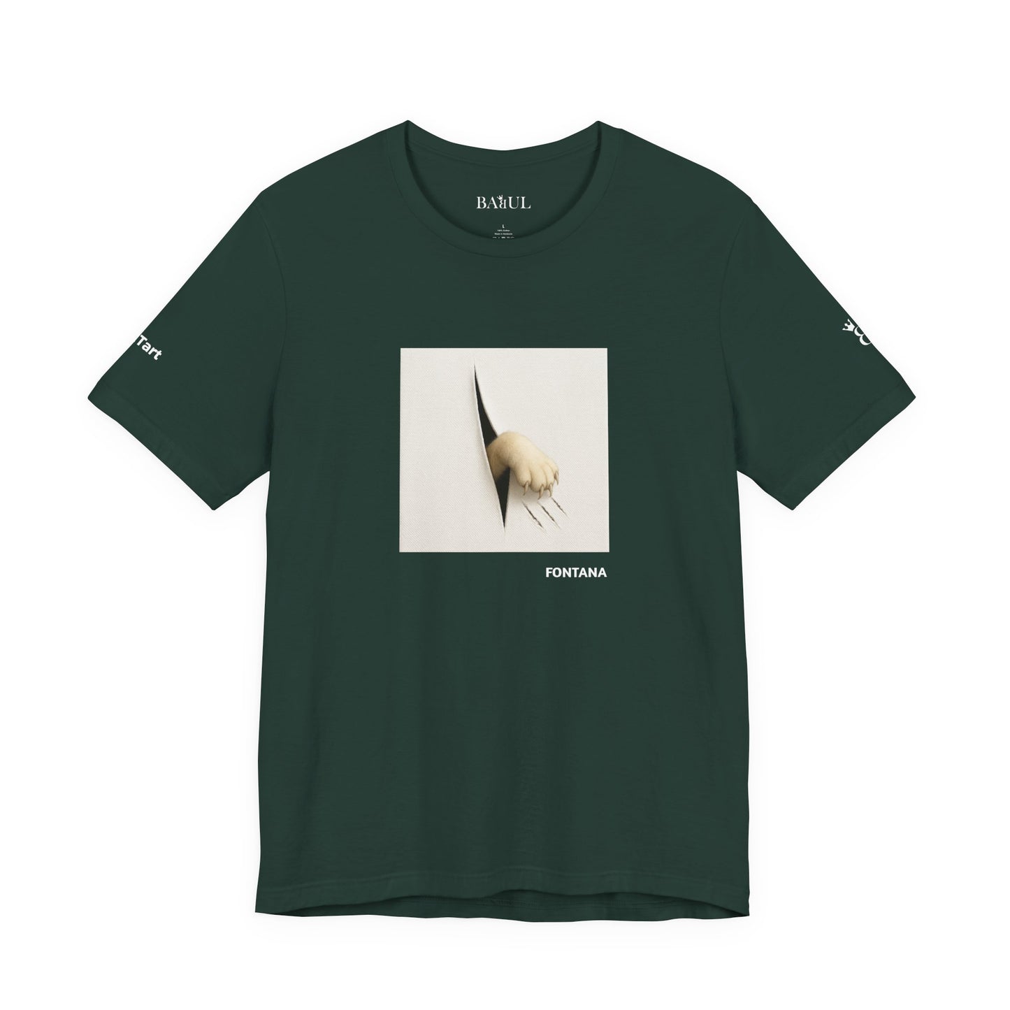 T-shirt unisex CATART - FONTANA - Un dipinto iconico rivisitato con i gatti