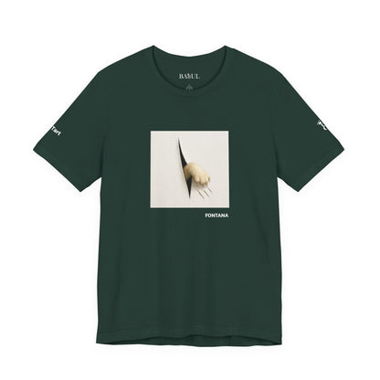 T-shirt unisex CATART - FONTANA - Un dipinto iconico rivisitato con i gatti