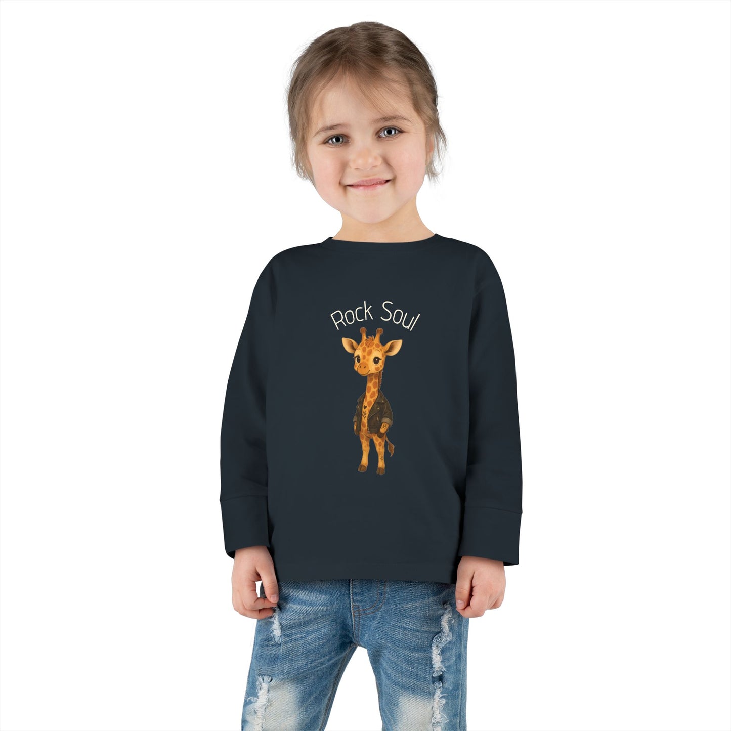 Magliette Rock Soul per bambini - Giraffa - Animali dolci con un ritmo ribelle