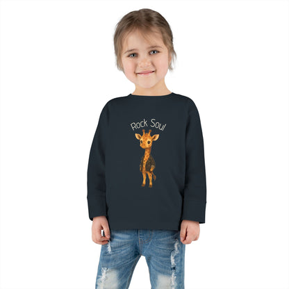 Magliette Rock Soul per bambini - Giraffa - Animali dolci con un ritmo ribelle