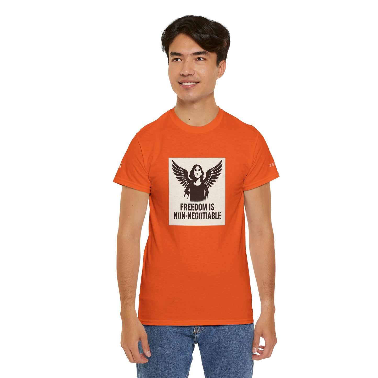 Rebel Graphic Tee - Unisex Heavy Cotton T-Shirt for the Wild at Heart. Rebel Tees, Born to Be Worn - FREEDOM IS NON-NEGOTIABLE