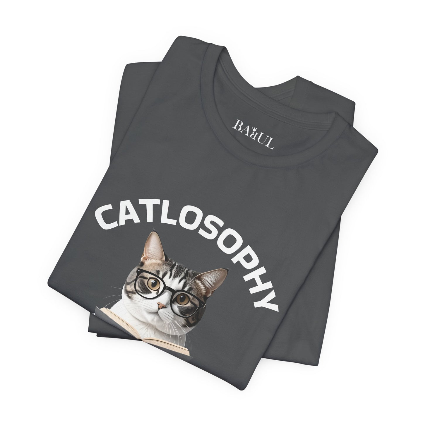 Catlosophy Unisex Jersey Maglietta a maniche corte – Design "Sii misterioso"