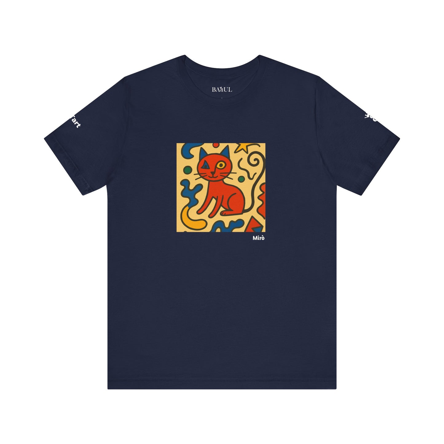 T-shirt unisex CATART - MIRO - Dipinto iconico rivisitato con i gatti