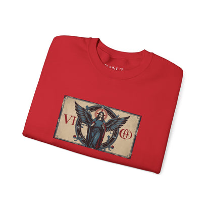 Vergine - Felpa Zodiaco Gotico, grafica in Blu