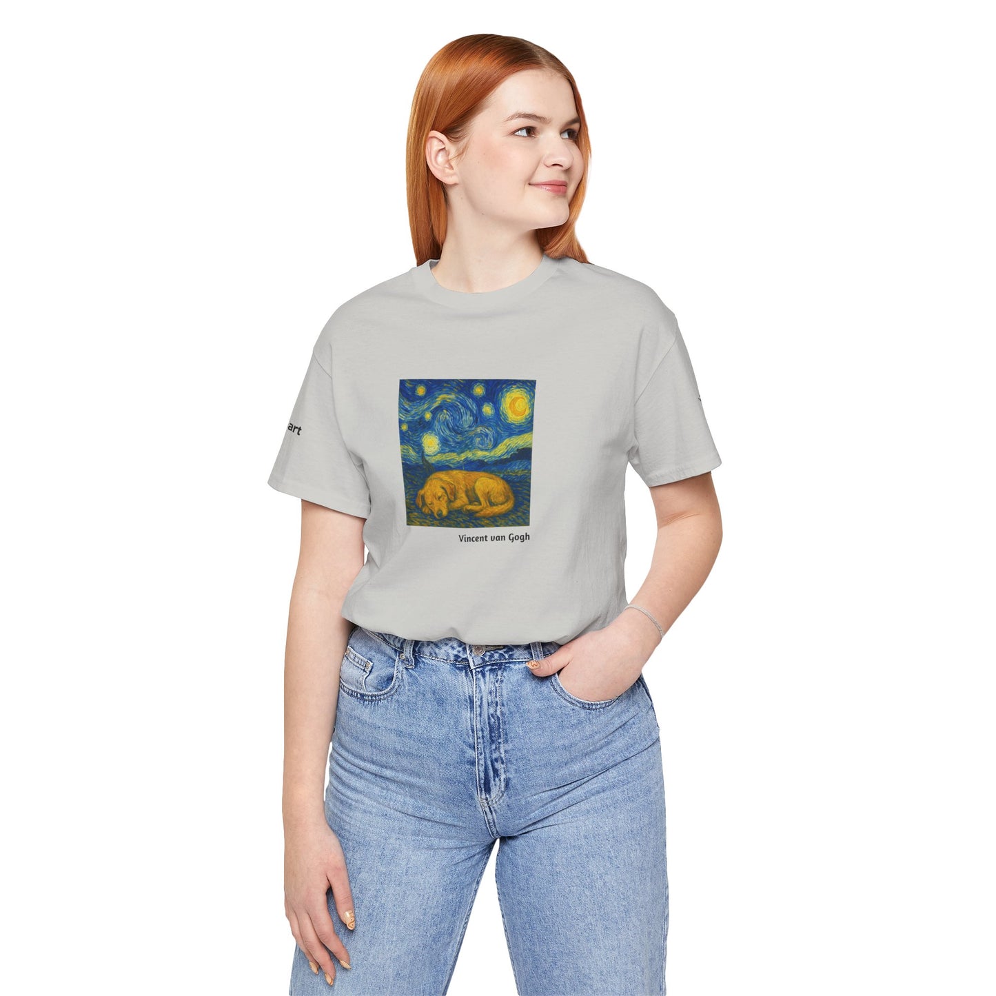 Unisex T-Shirt con cane DOGART  - VAN GOGH - Un dipinto iconico rivisitato con i cani