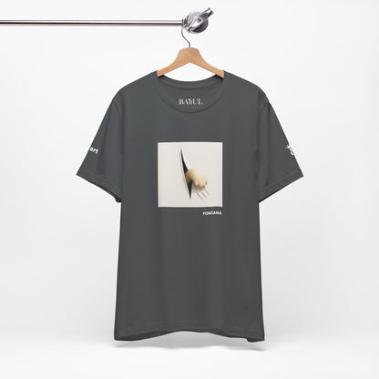 T-shirt unisex CATART - FONTANA - Un dipinto iconico rivisitato con i gatti