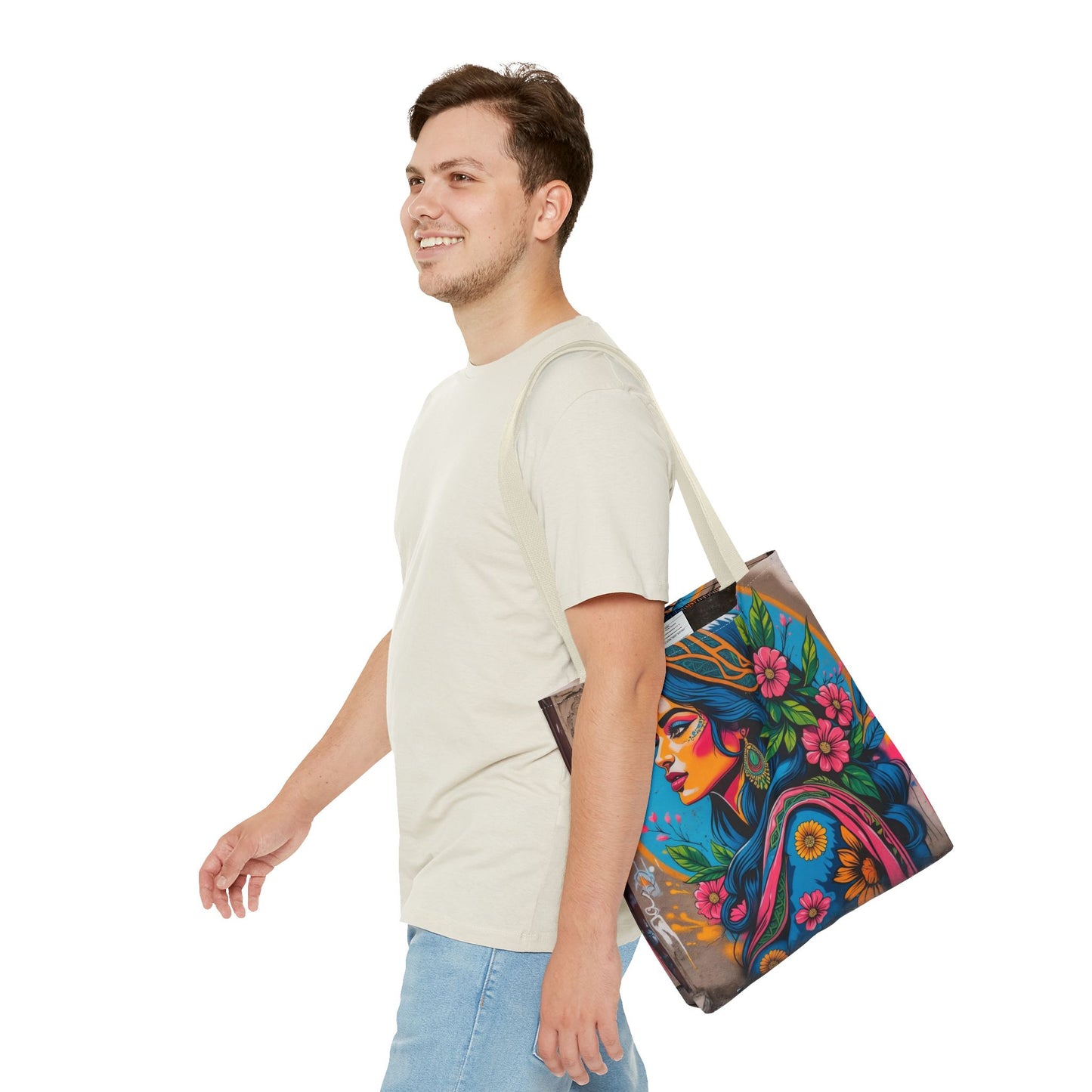 Artistic Surge - Eco-Friendly Canvas Tote Bag - FLOWERING WOMAN