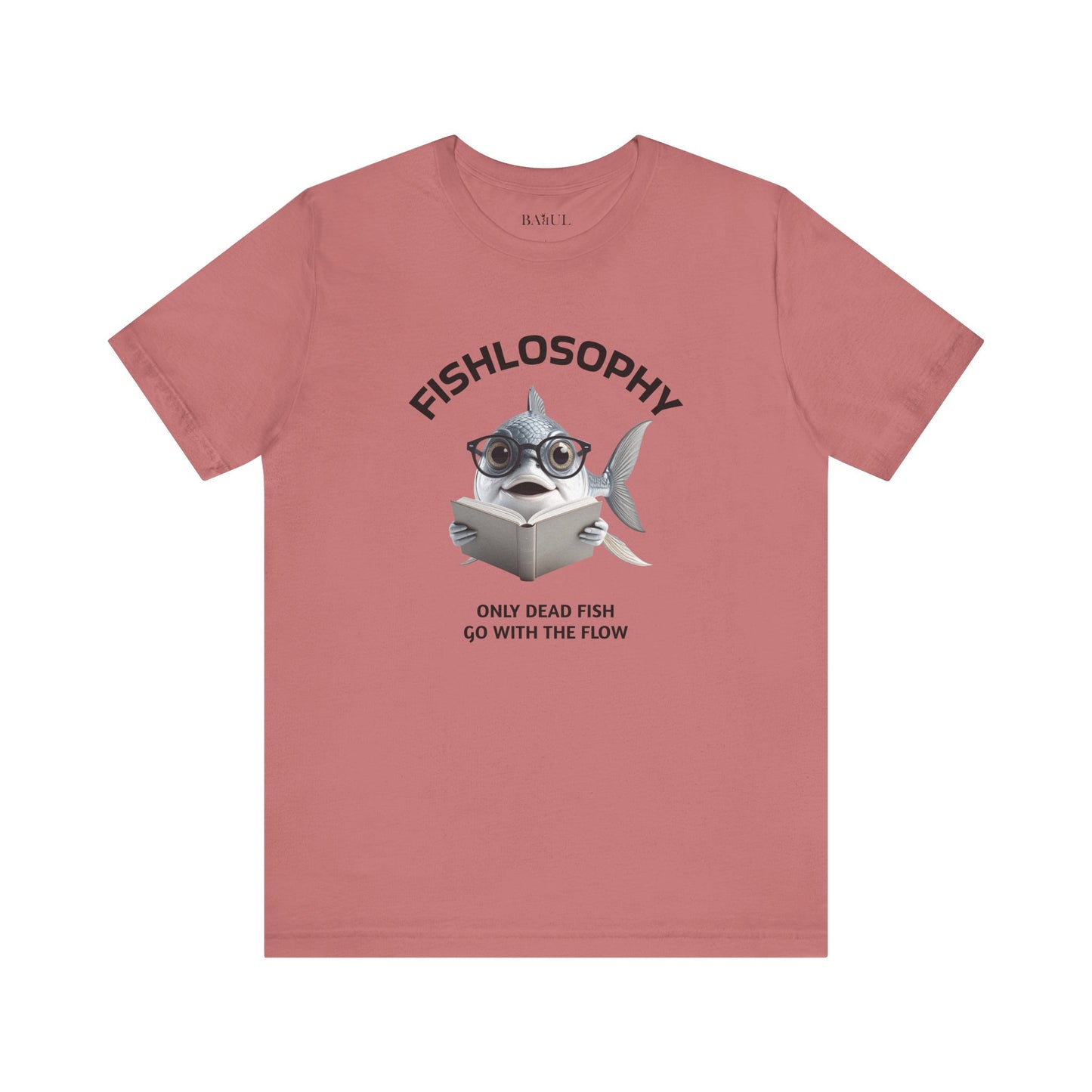 Fishlosophy Unisex Jersey Maglietta a maniche corte – Le profondità dell'oceano non sono per i deboli di cuore.
