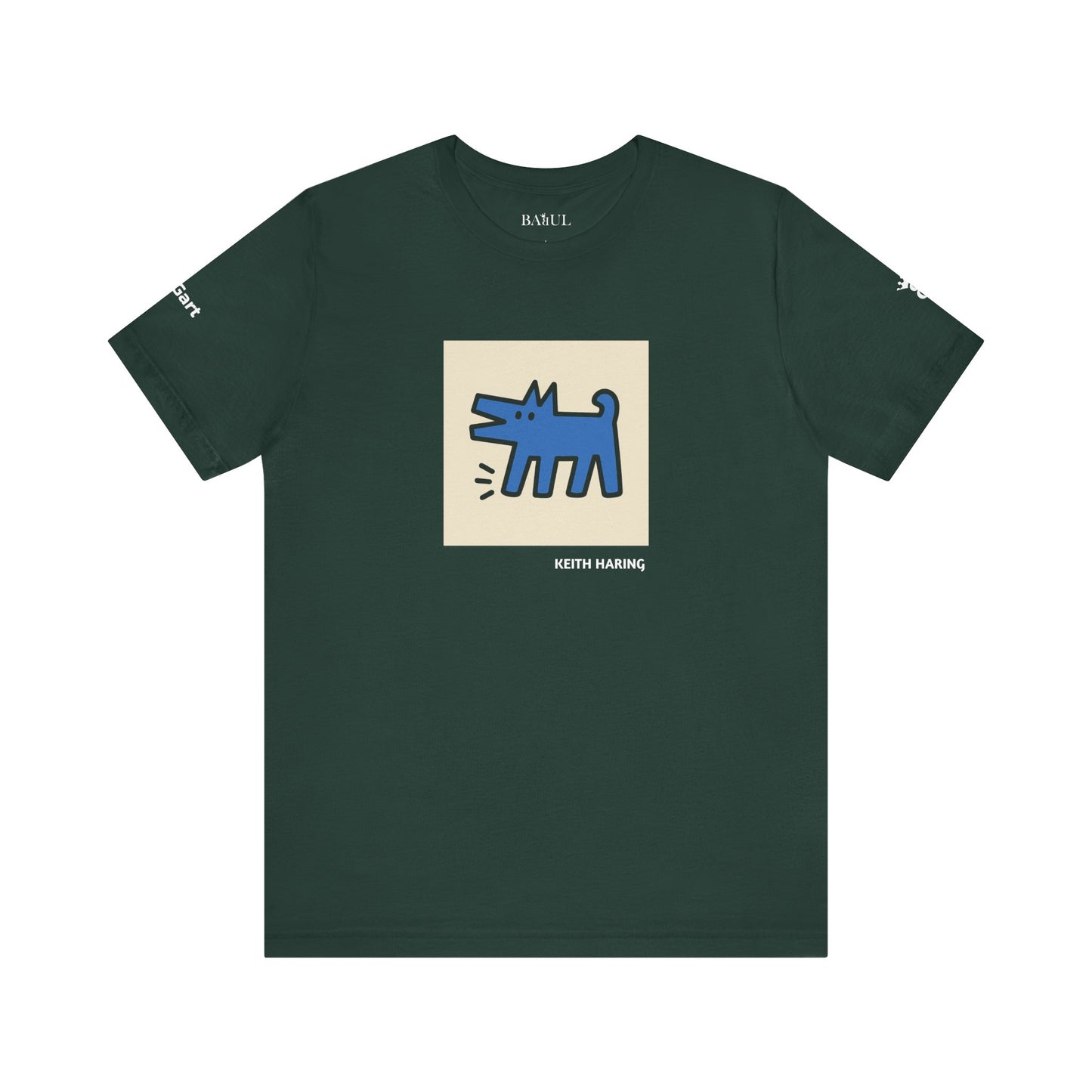 Unisex T-Shirt con cane DOGART  - KEITH HARING - Dipinto iconico rivisitato con i cani