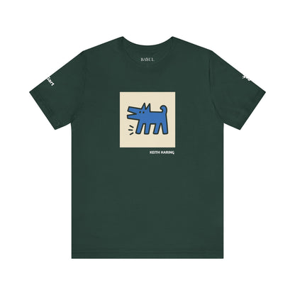 Unisex T-Shirt con cane DOGART  - KEITH HARING - Dipinto iconico rivisitato con i cani