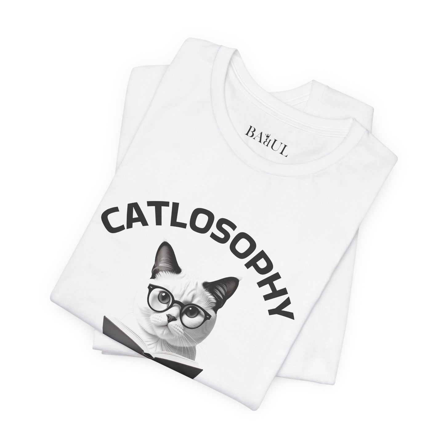 Catlosophy Maglietta unisex a maniche corte in jersey – Design "La chiave della vita"