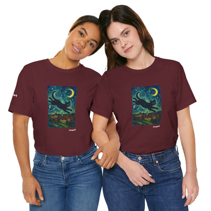T-shirt unisex CATART - MARC CHAGALL - Un dipinto iconico rivisitato con i gatti