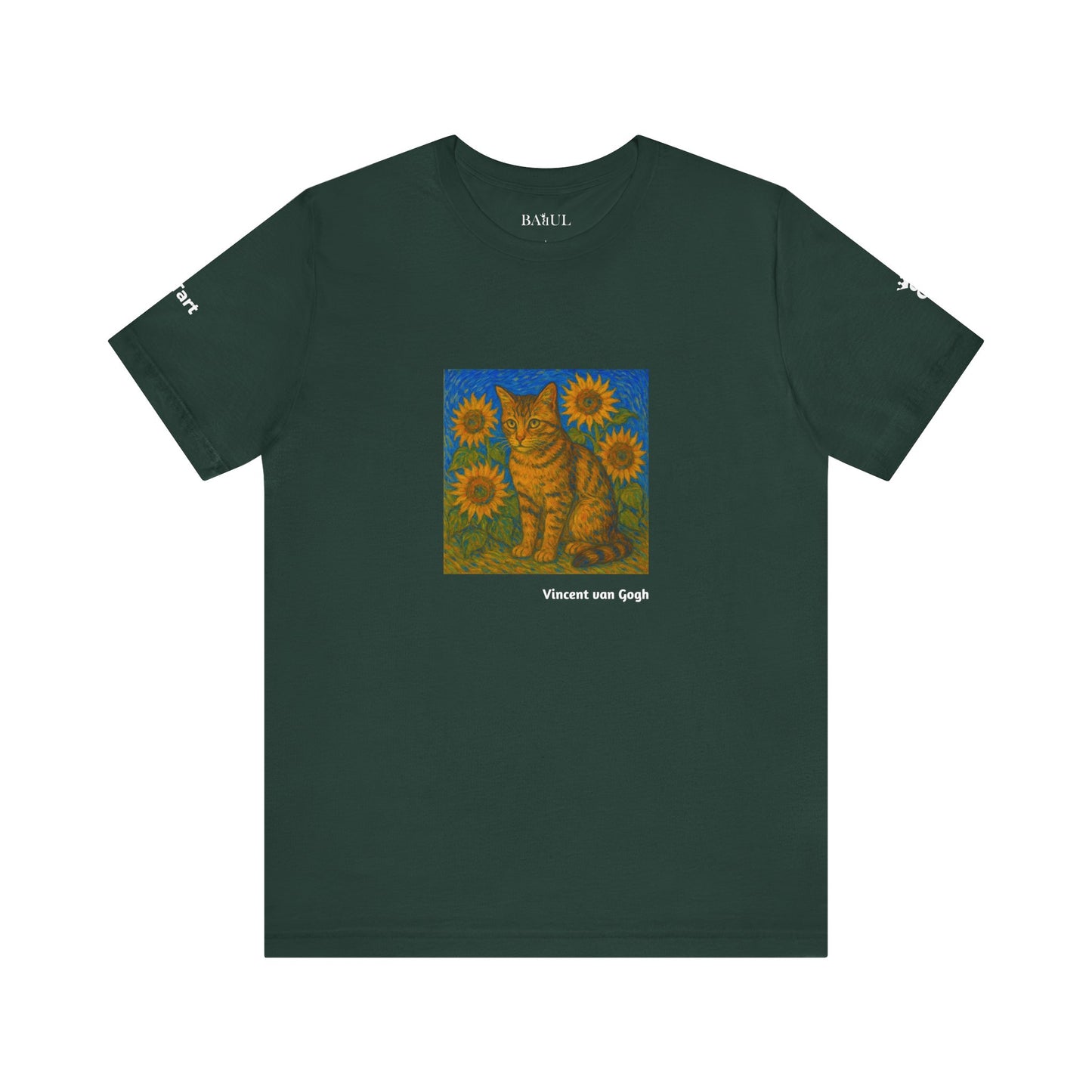 T-shirt unisex CATART - Vincent van Gogh - Un dipinto iconico rivisitato con i gatti