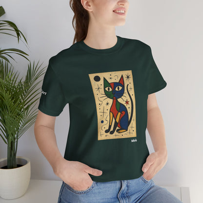T-shirt unisex CATART - MIRO - Dipinto iconico rivisitato con i gatti