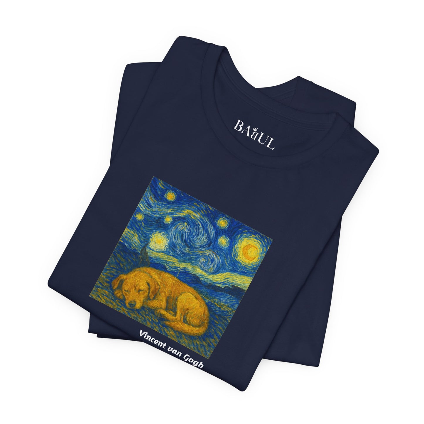 Unisex T-Shirt con cane DOGART  - VAN GOGH - Un dipinto iconico rivisitato con i cani