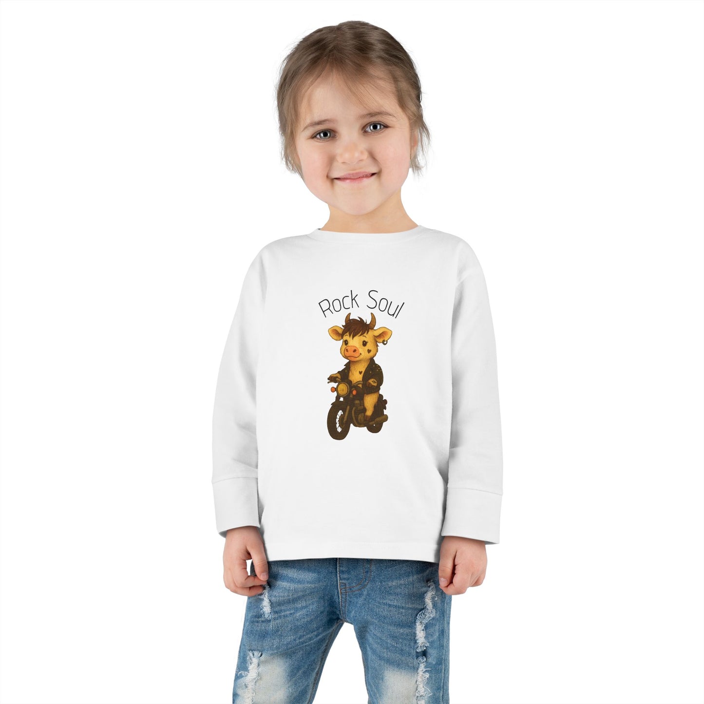 Magliette Rock Soul per bambini - Mucca - Animali dolci con un ritmo ribelle