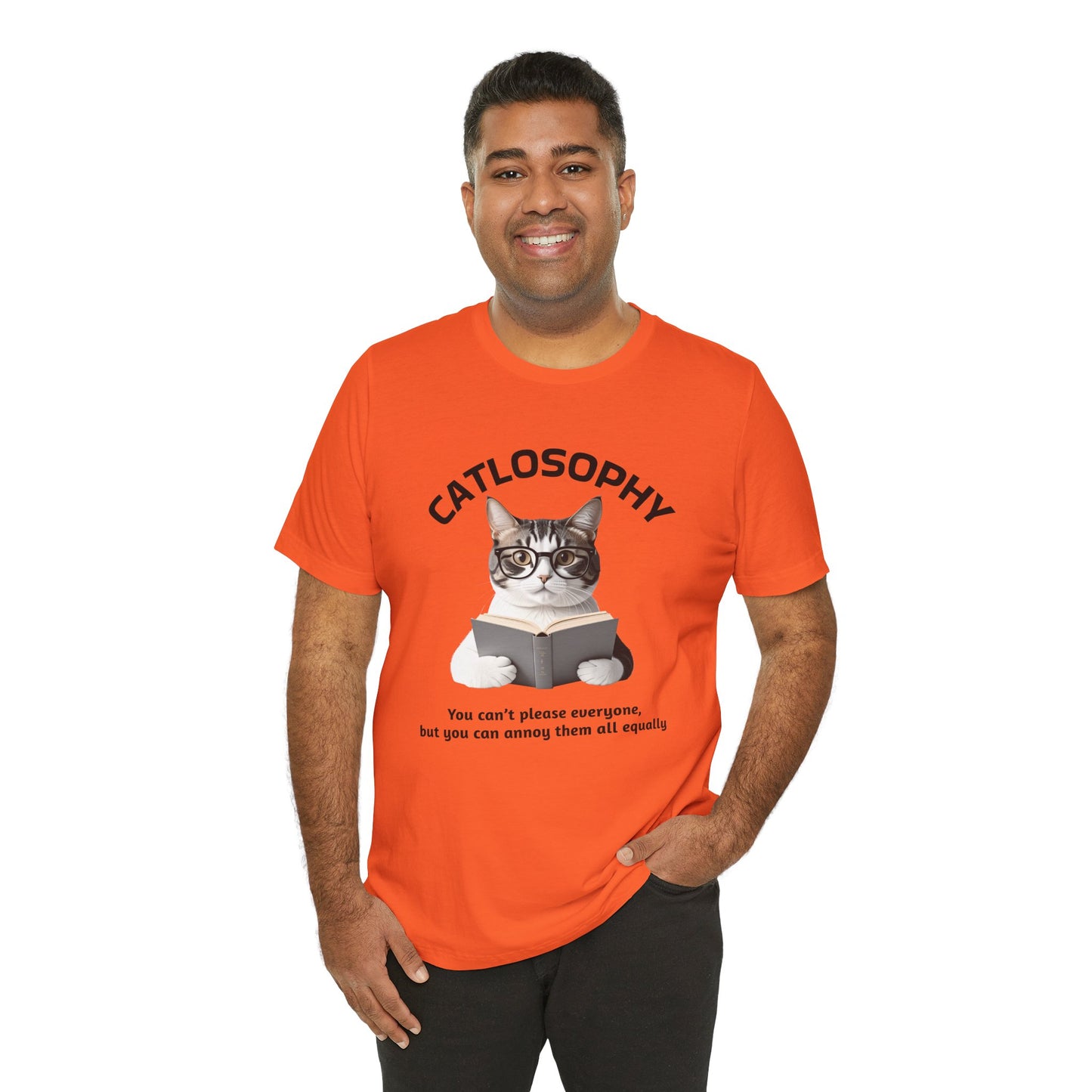 Catlosophy Unisex Jersey Maglietta a maniche corte – Design "Non puoi accontentare tutti"