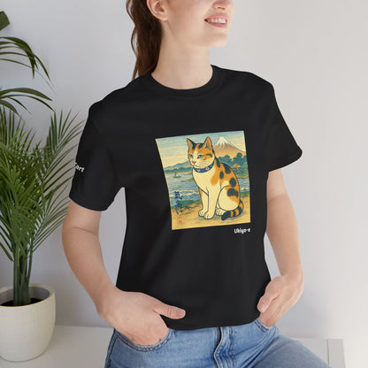 T-Shirt unisex CATART - Stile artistico giapponese UKIYO-E - Pittura iconica rivisitata con i gatti