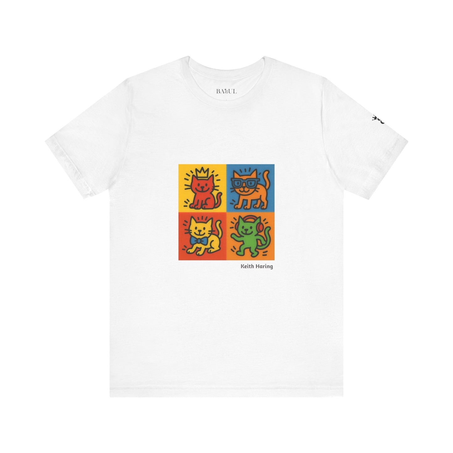 T-shirt unisex CATART - KEITH HARING - Un dipinto iconico rivisitato con i gatti