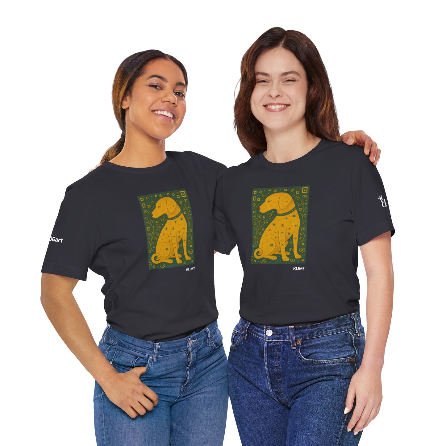 Unisex T-Shirt con cane DOGART  - KLIMT - Dipinto iconico rivisitato con i cani