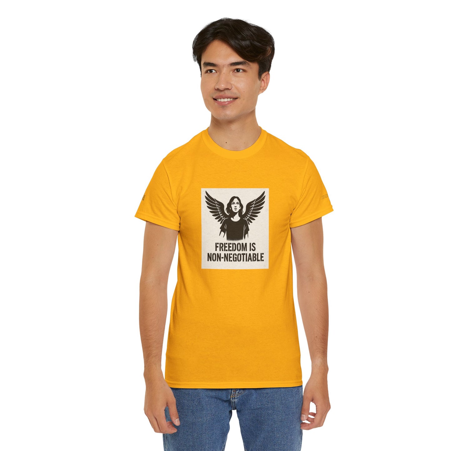 Rebel Graphic Tee - Unisex Heavy Cotton T-Shirt for the Wild at Heart. Rebel Tees, Born to Be Worn - FREEDOM IS NON-NEGOTIABLE