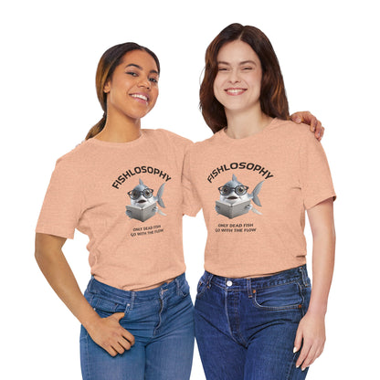 Fishlosophy Unisex Jersey Maglietta a maniche corte – Le profondità dell'oceano non sono per i deboli di cuore.