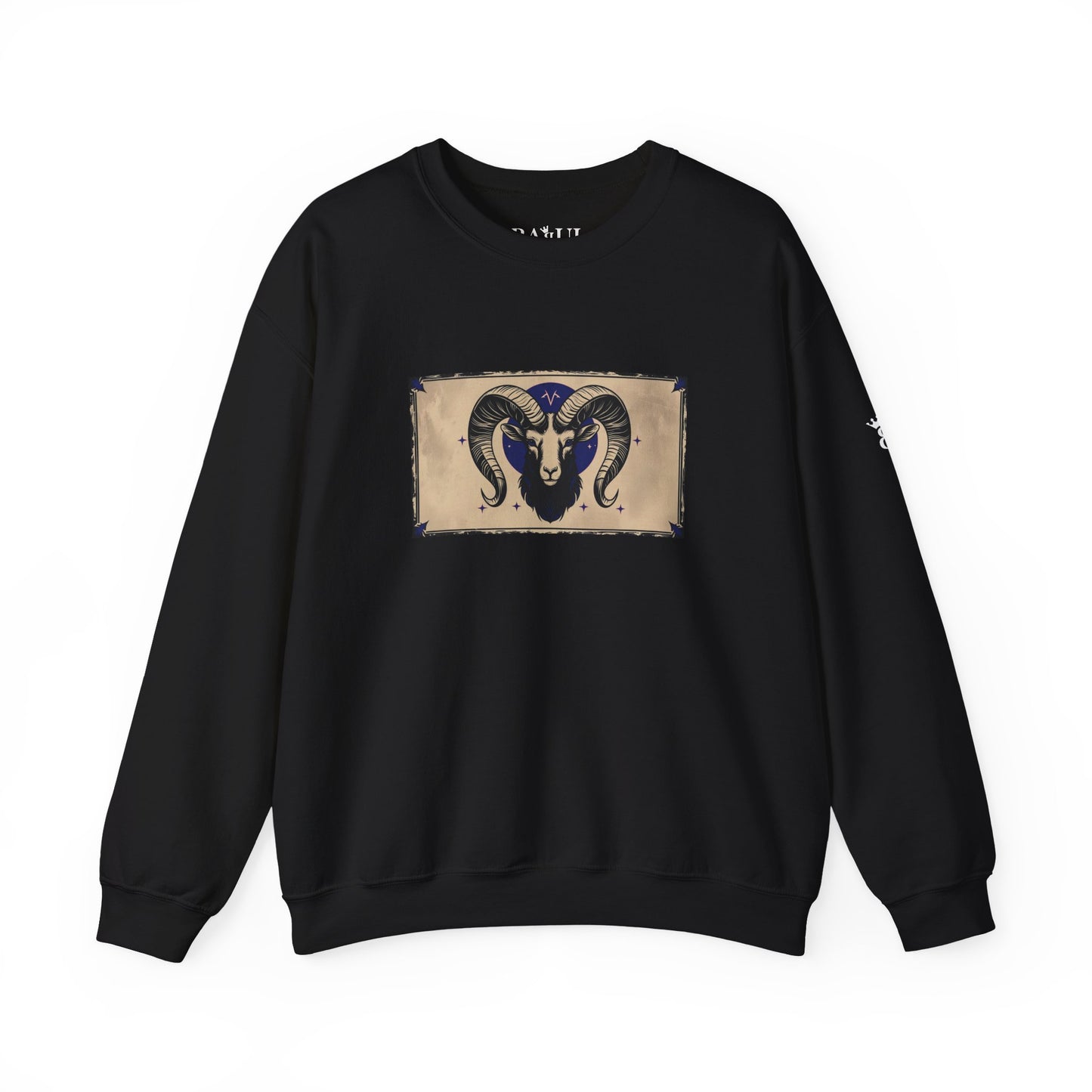 Ariete - Felpa Zodiaco Gotico, grafica in Blu